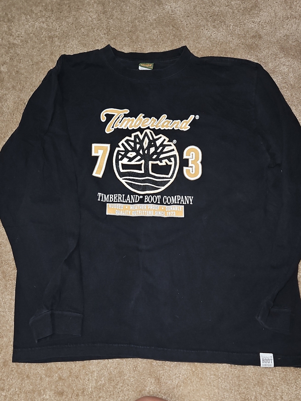 Timberland Black Long Sleeve Tee